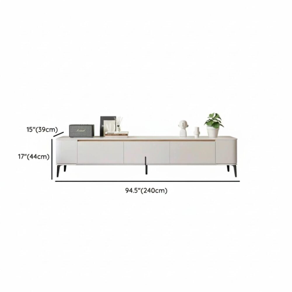Modern Minimalist White Tv Stand With Storage 13