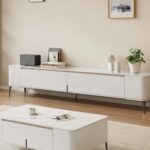 Modern Minimalist White Tv Stand With Storage 4