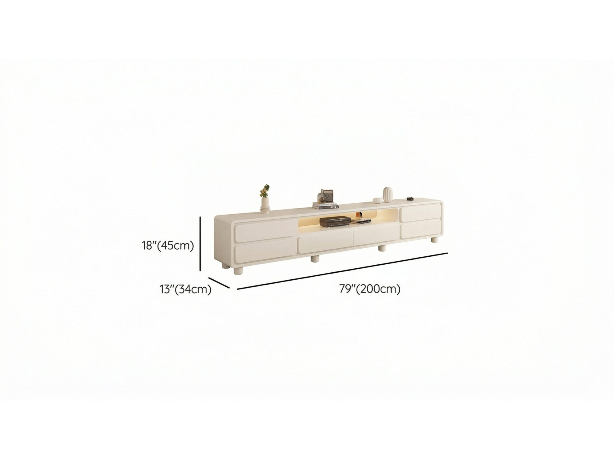 Modern Minimalist White Tv Stand With Storage Drawers 10