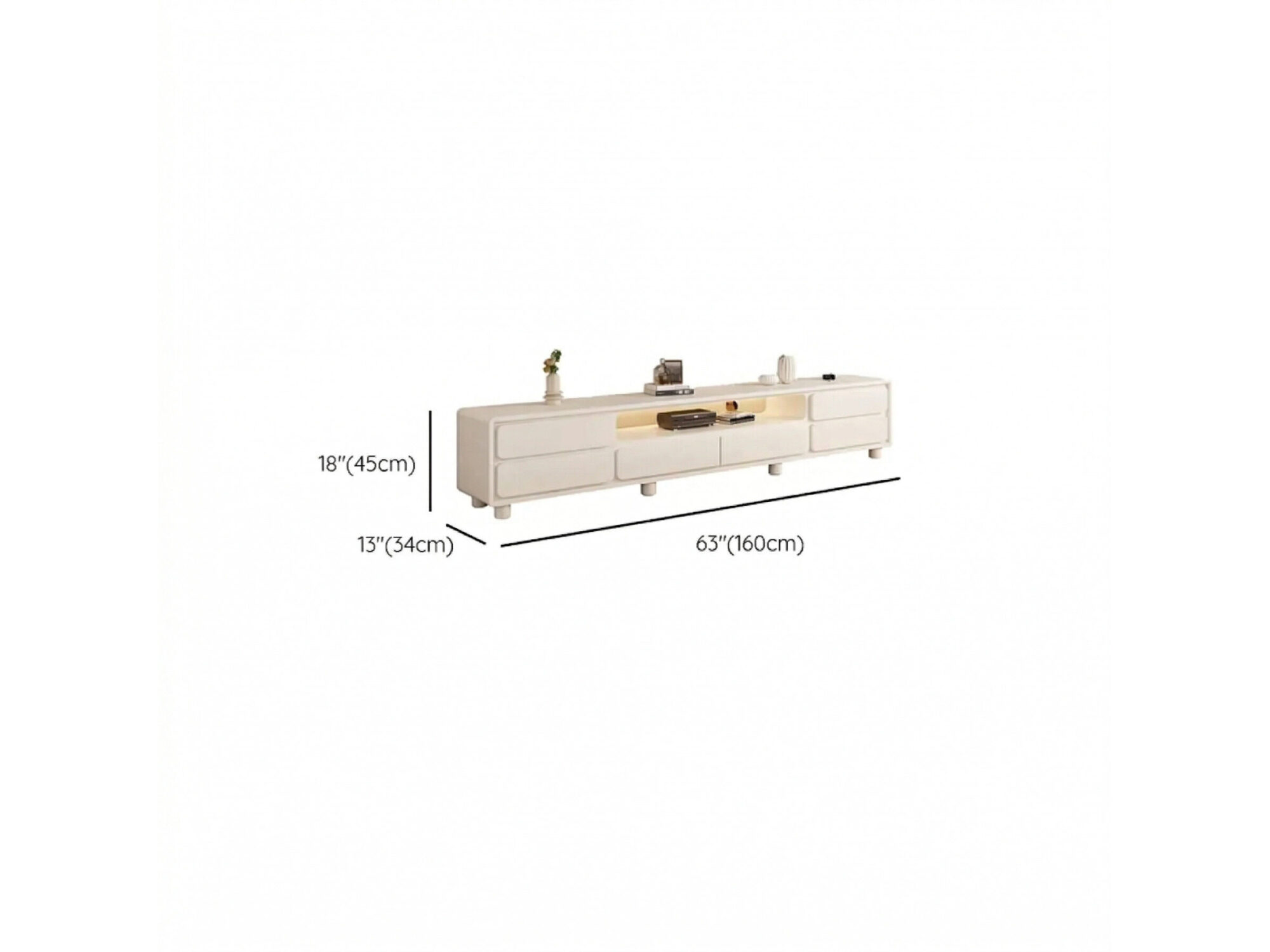 Modern Minimalist White Tv Stand With Storage Drawers 11