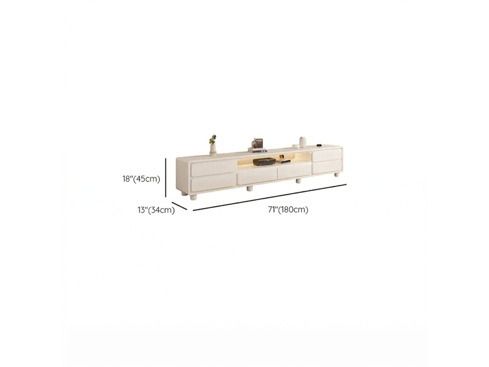 Modern Minimalist White Tv Stand With Storage Drawers 9