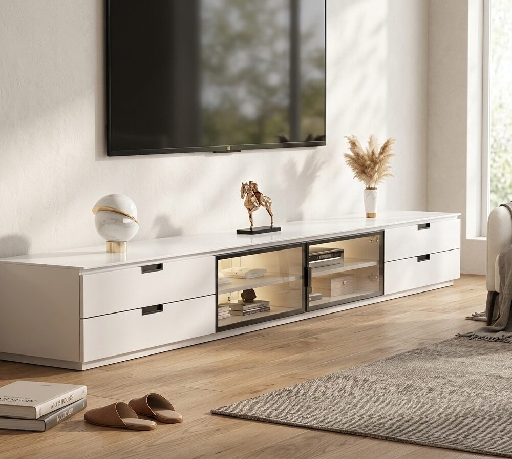 Modern Rectangular Stone Living Room White Led Tv Stand 4 Translated 20260331 093509
