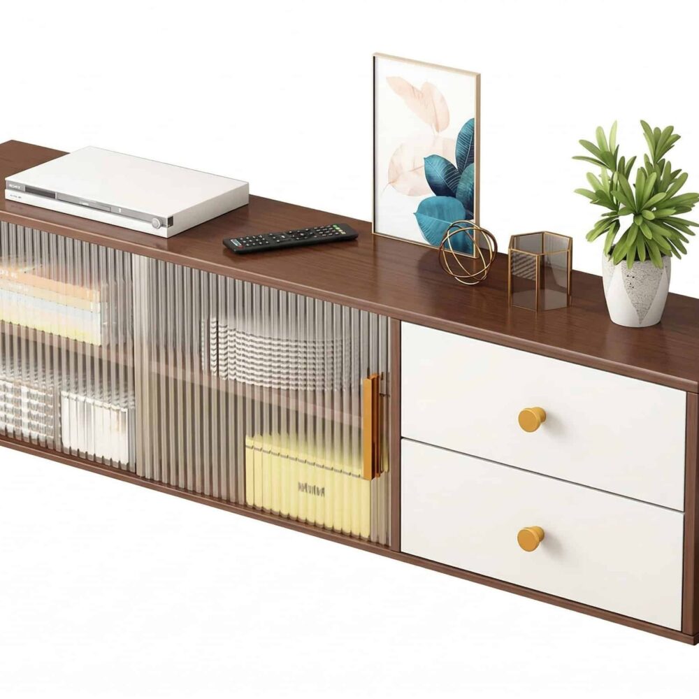 modern-walnut-wood-tv-stand-with-storage-cabinet-3 Modern Walnut Wood Tv Stand With Storage Cabinet 3