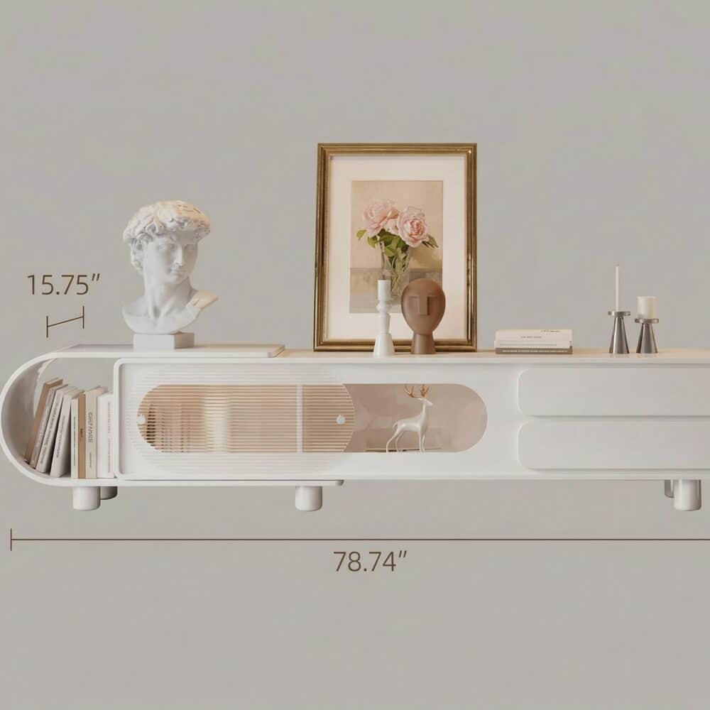 The Asher White Plywood Console
