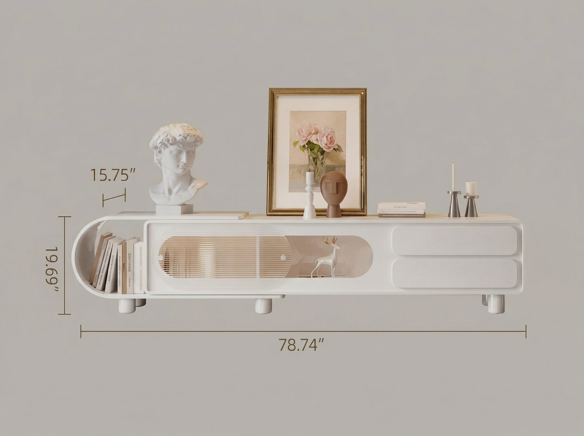 The Asher White Plywood Console
