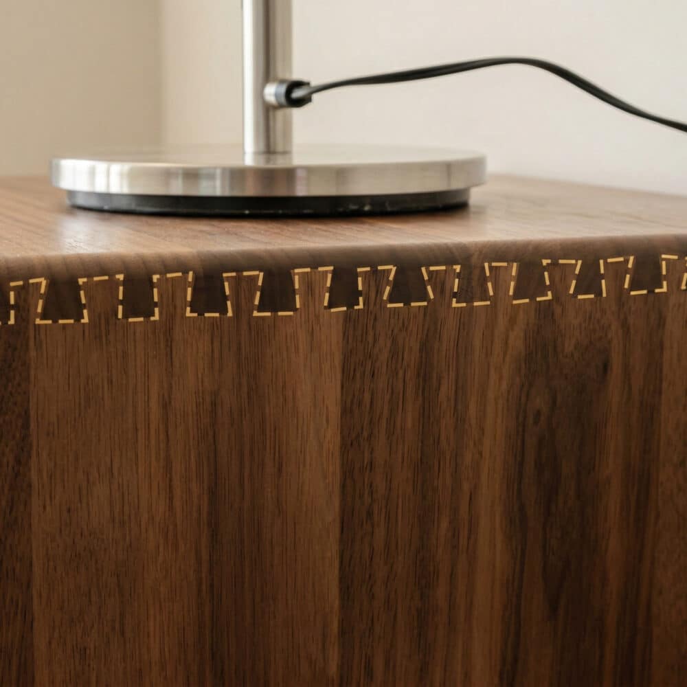 Scandinavian Brown Walnut Long TV Stand with Drawers 相册图 #6 resized