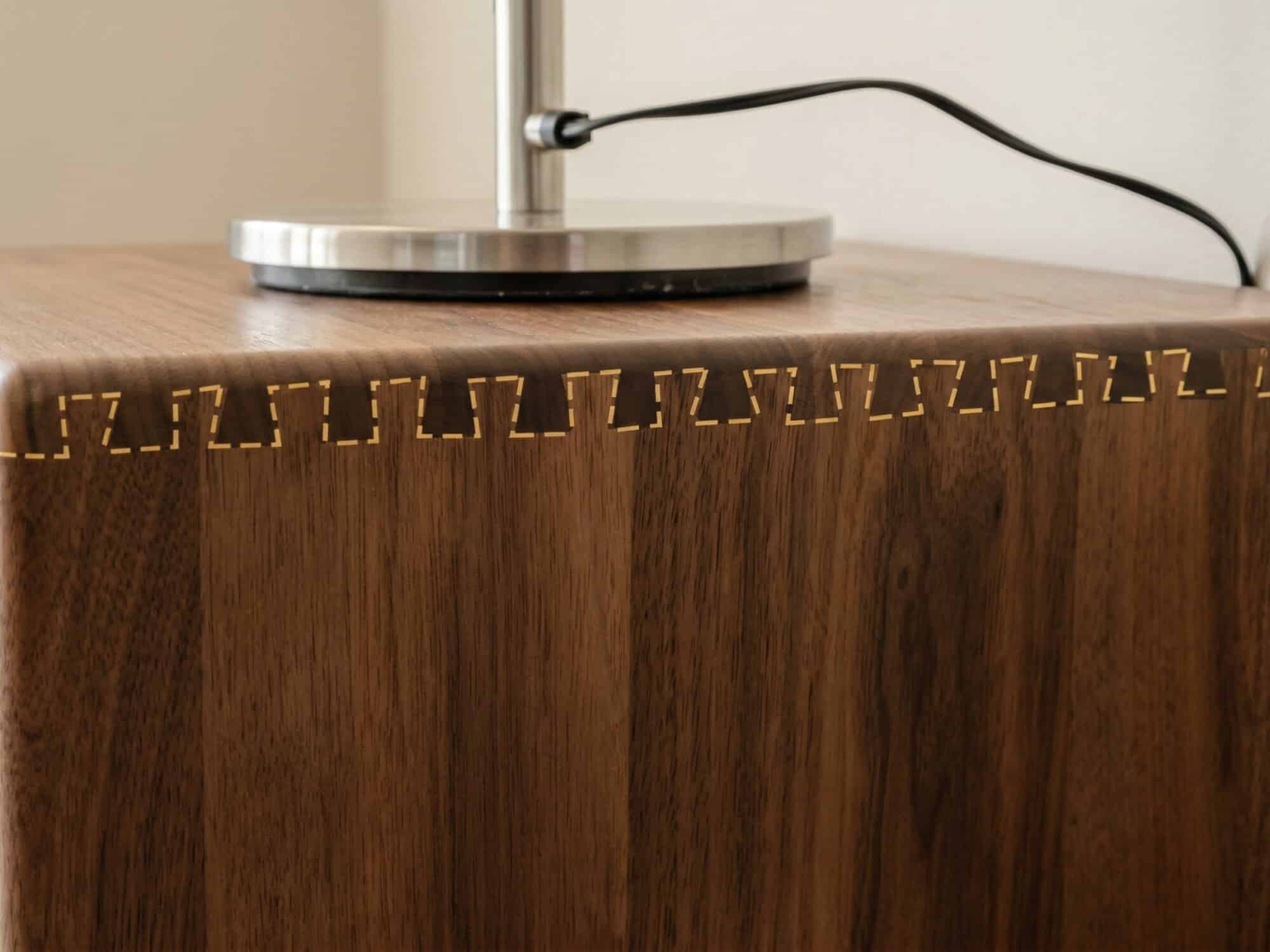 Scandinavian Brown Walnut Long TV Stand with Drawers 相册图 #6 resized