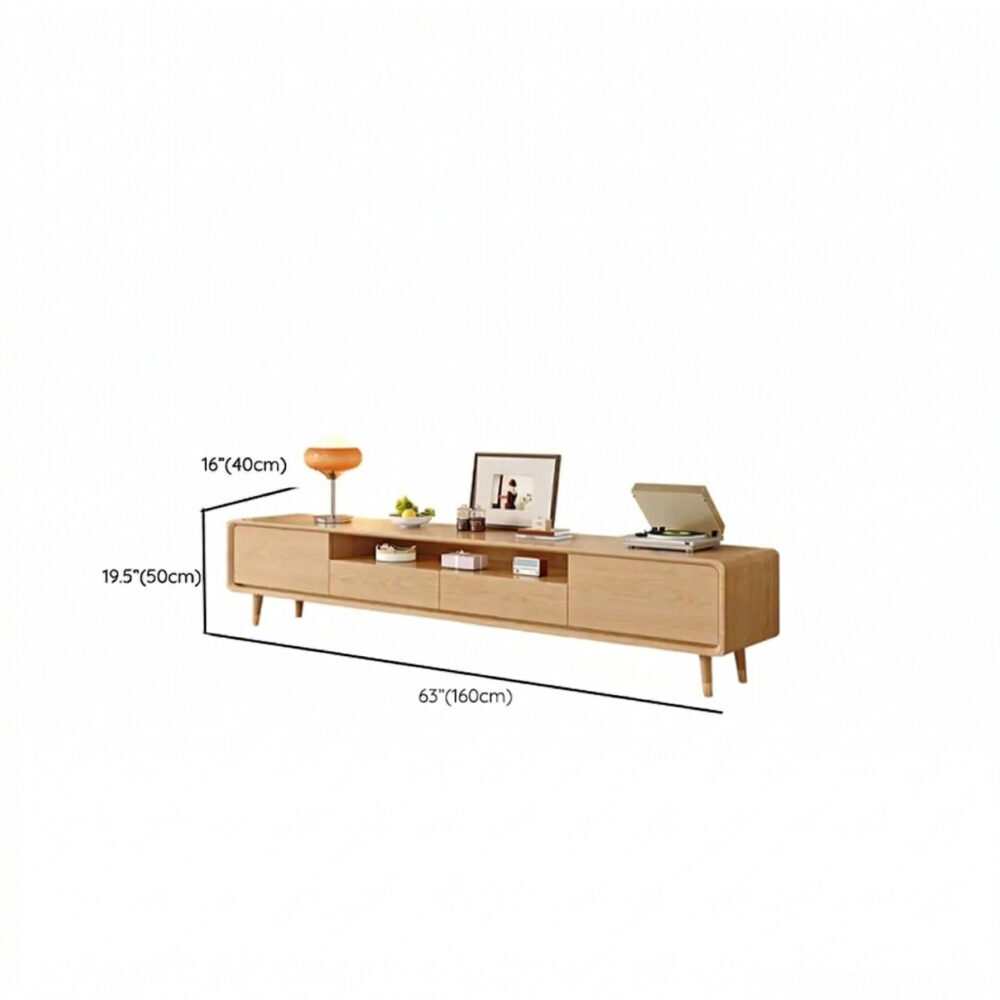 Scandinavian Natural Wood Cabinet Drawers Tv Stand 10