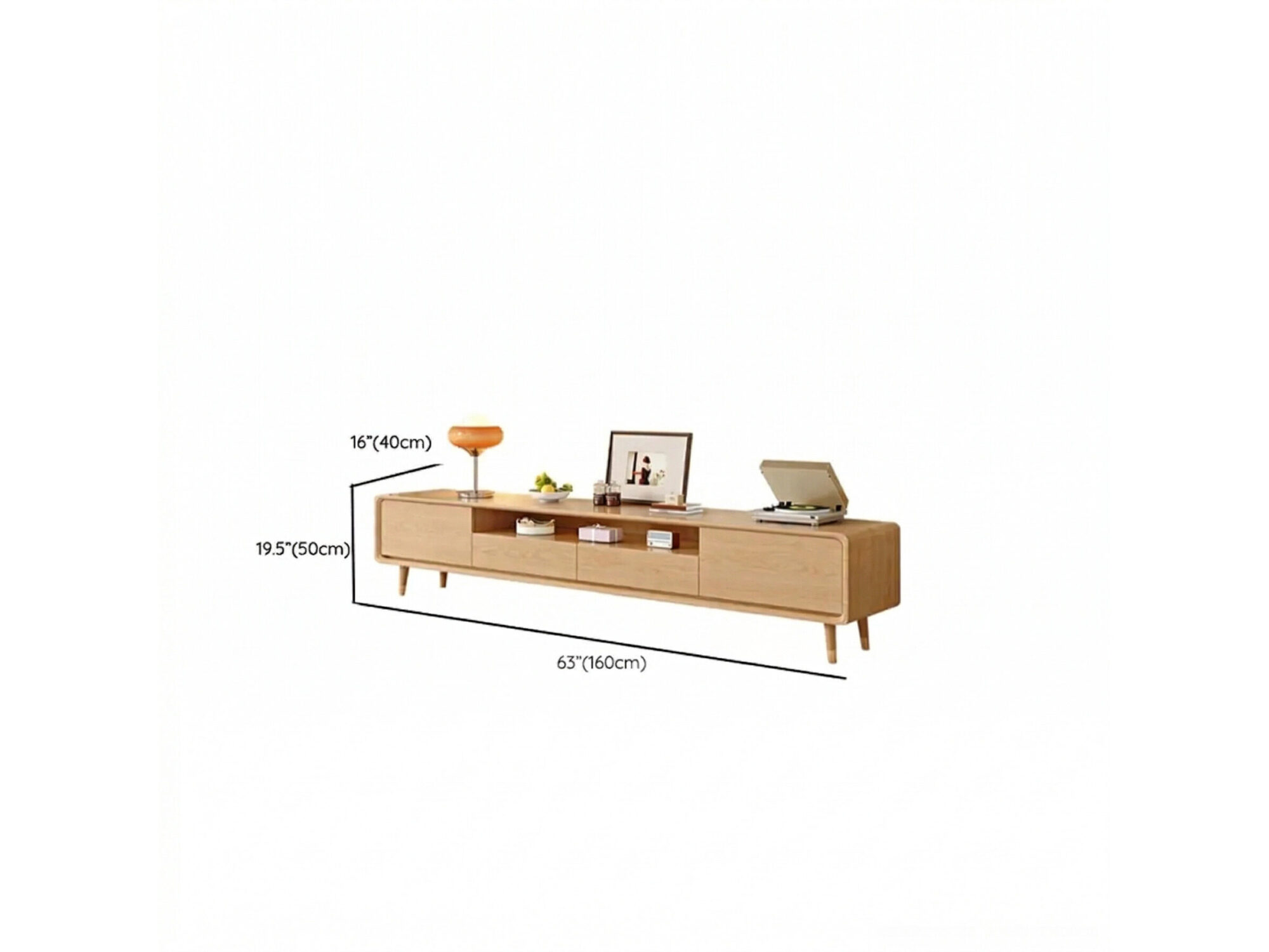 Scandinavian Natural Wood Cabinet Drawers Tv Stand 10