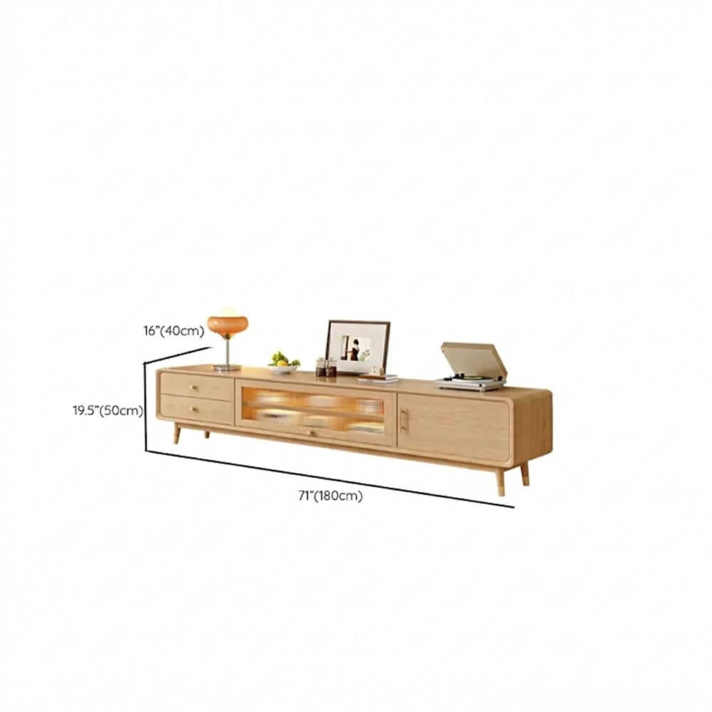 Scandinavian Natural Wood Cabinet Drawers Tv Stand 11