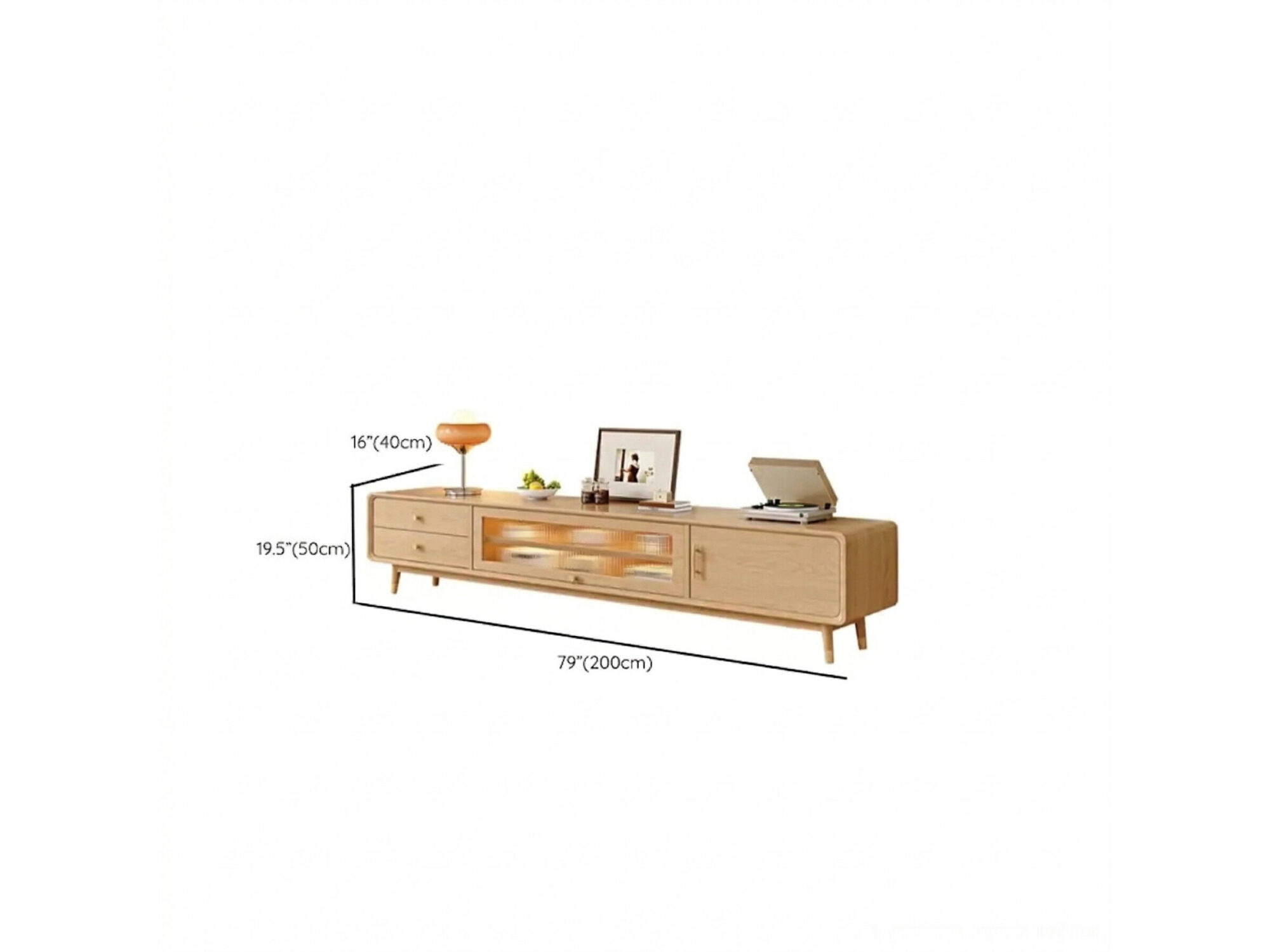 Scandinavian Natural Wood Cabinet Drawers Tv Stand 13