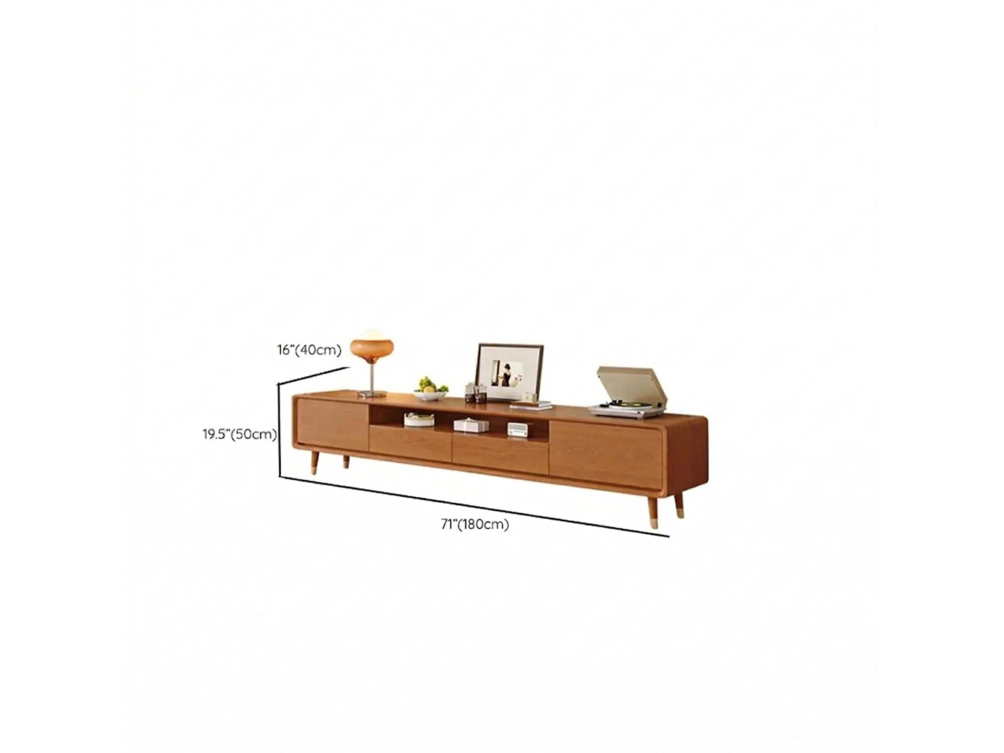 Scandinavian Natural Wood Cabinet Drawers Tv Stand 18