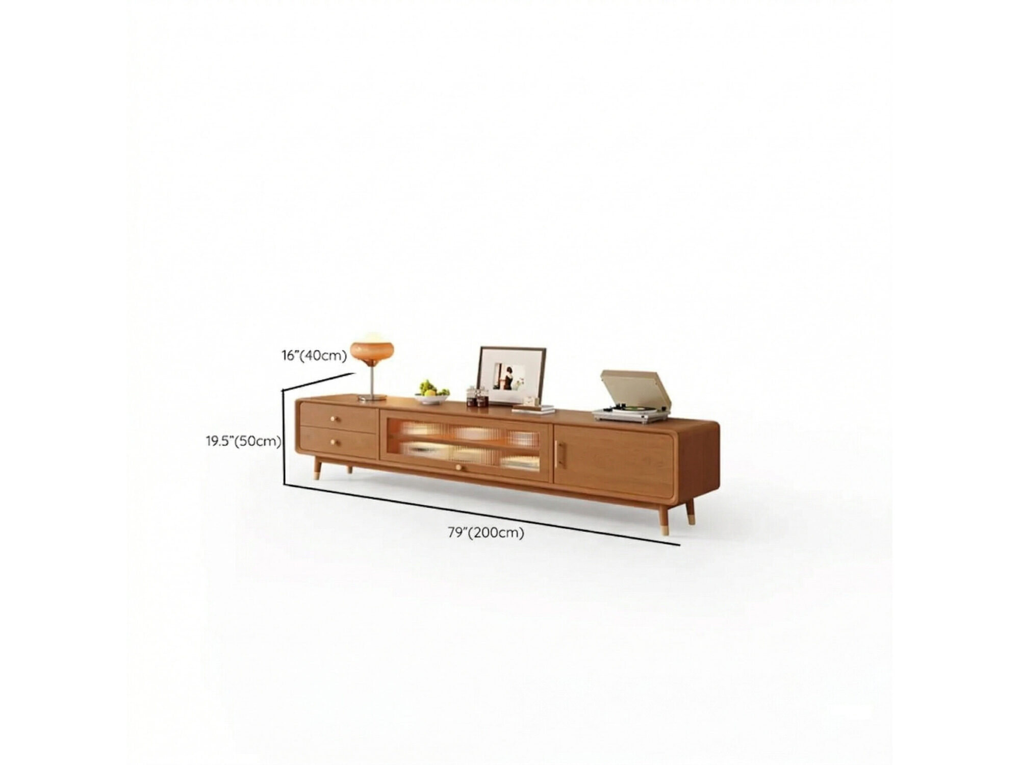 Scandinavian Natural Wood Cabinet Drawers Tv Stand 19