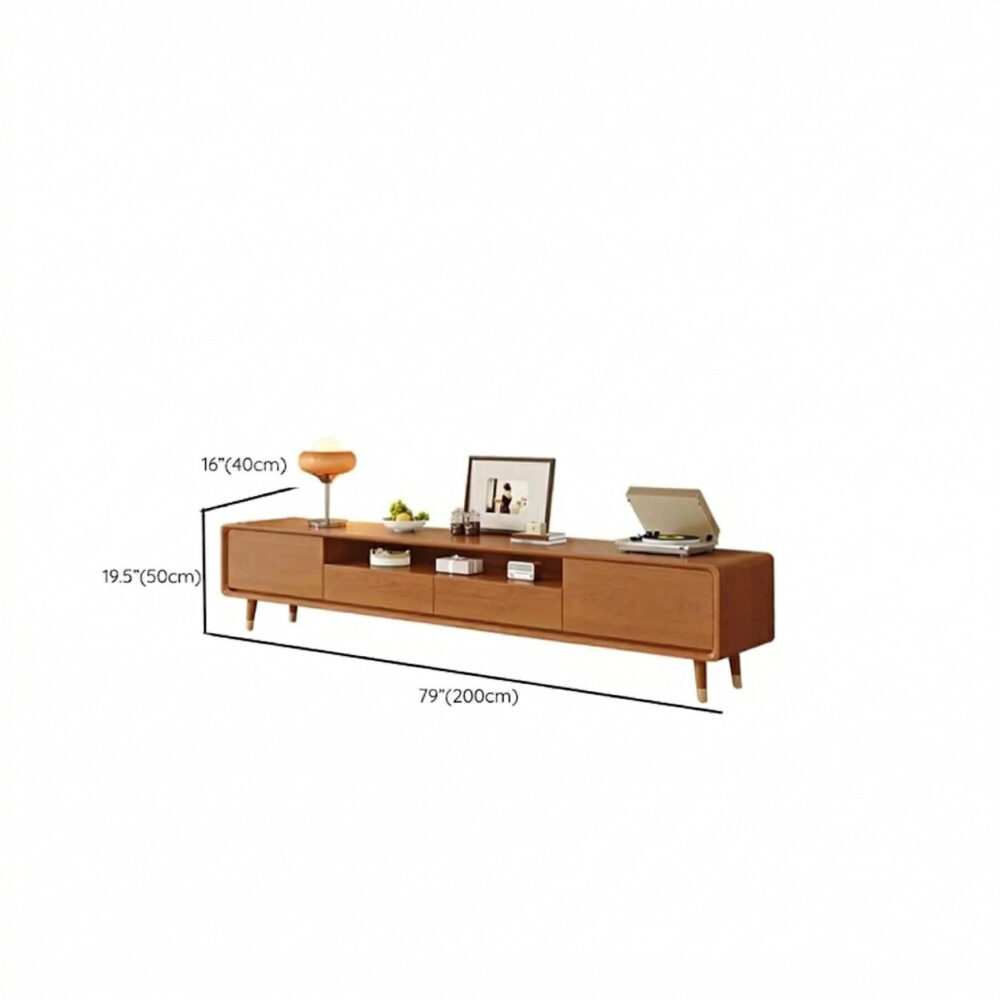 Scandinavian Natural Wood Cabinet Drawers Tv Stand 20