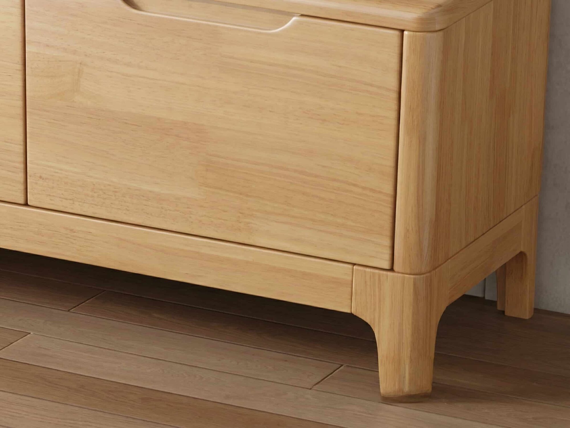 Scandinavian Wood Tv Stand With Storage Drawers 8