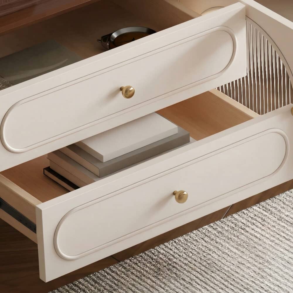 Scandinavian Wooden TV Stand with Cabinet Drawers - resized - 相册图 #10 Scandinavian Wooden TV Stand with Cabinet Drawers 相册图 #10 resized