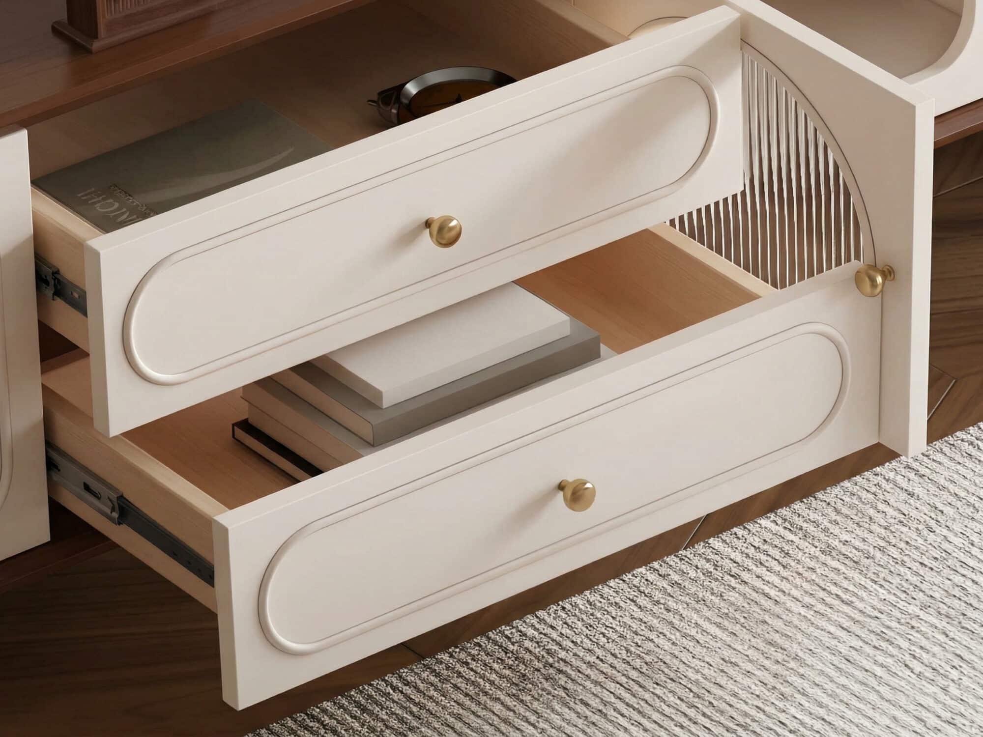 Scandinavian Wooden TV Stand with Cabinet Drawers - resized - 相册图 #10 Scandinavian Wooden TV Stand with Cabinet Drawers 相册图 #10 resized