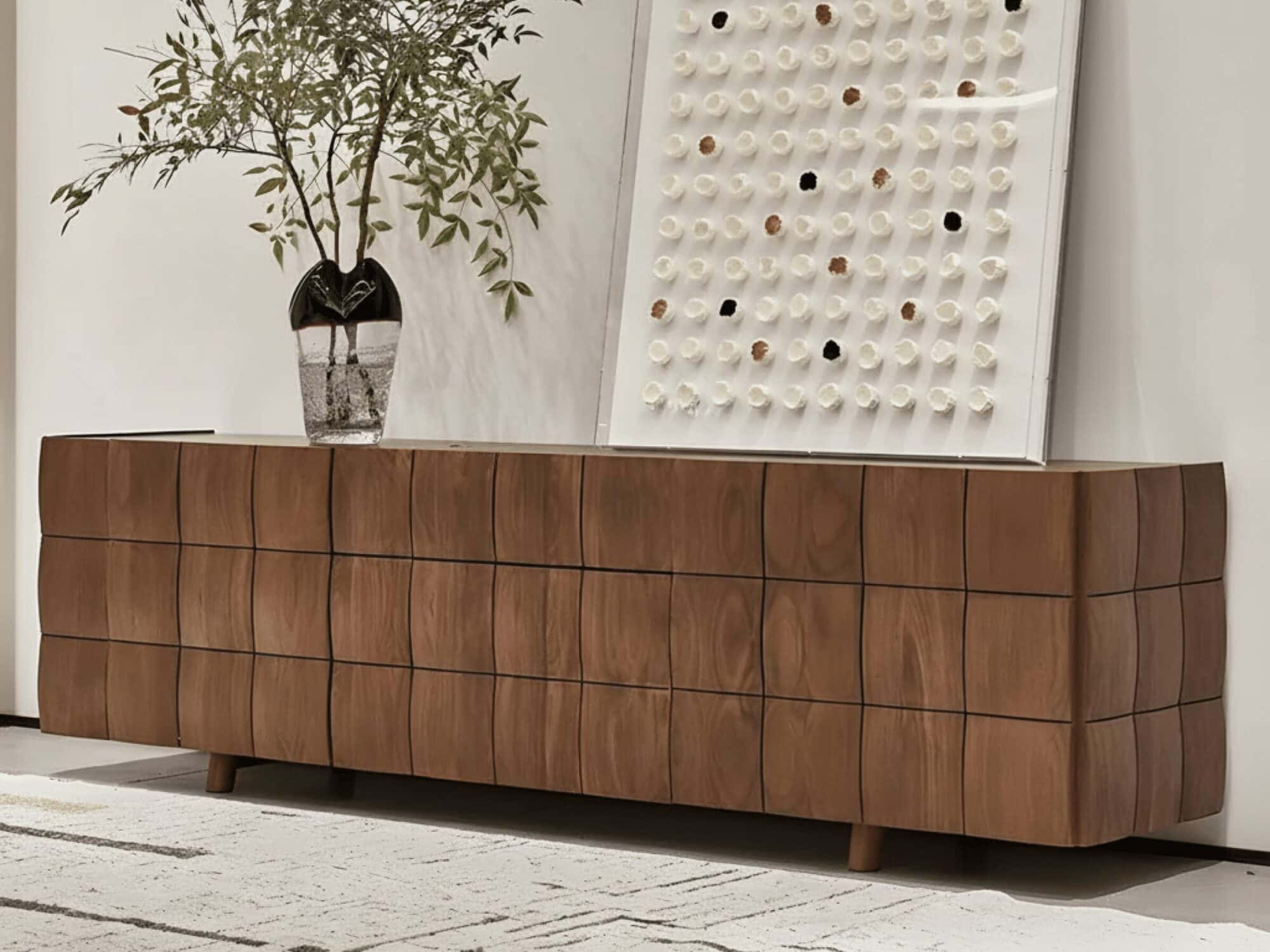 Traditional Brown Walnut Wood Cabinet Shelves Tv Stand 10 98671a70 71da 4977 B298 771e46f8df88