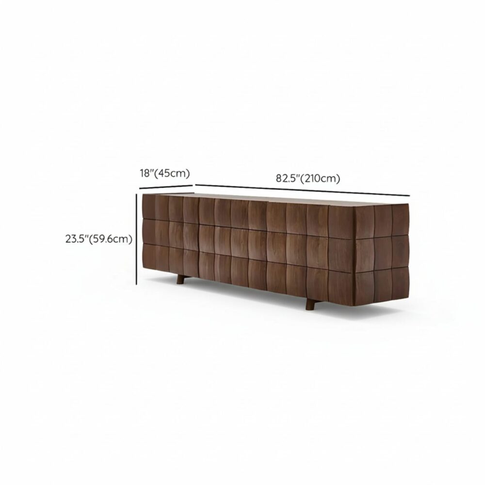 Traditional Brown Walnut Wood Cabinet Shelves Tv Stand 11 6340fb74 2b51 476b B97b Cb3128f8b3e4
