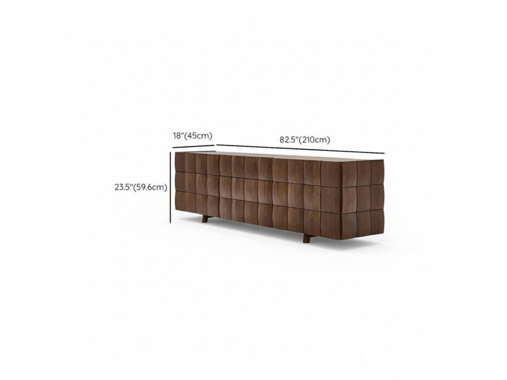 Traditional Brown Walnut Wood Cabinet Shelves Tv Stand 11 6340fb74 2b51 476b B97b Cb3128f8b3e4