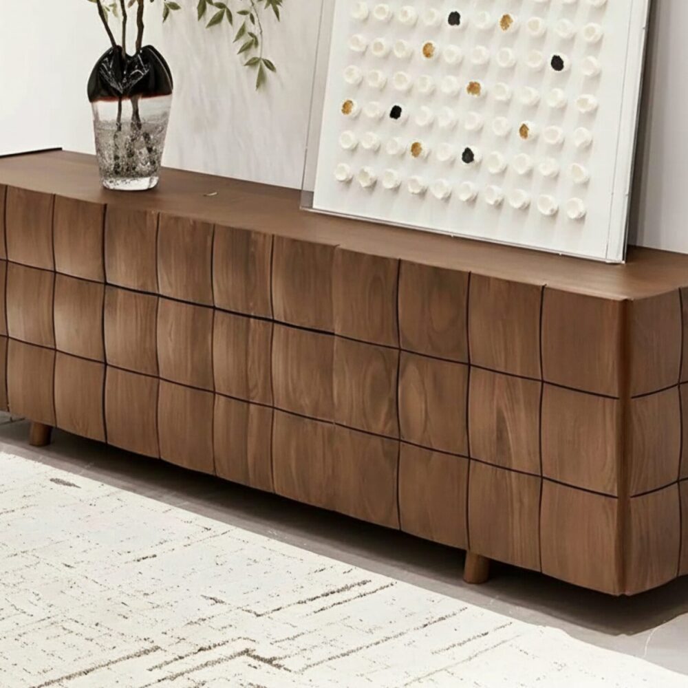 Traditional Brown Walnut Wood Cabinet Shelves Tv Stand 3 Badd2e30 Fc93 4000 9112 Ab75e6568655