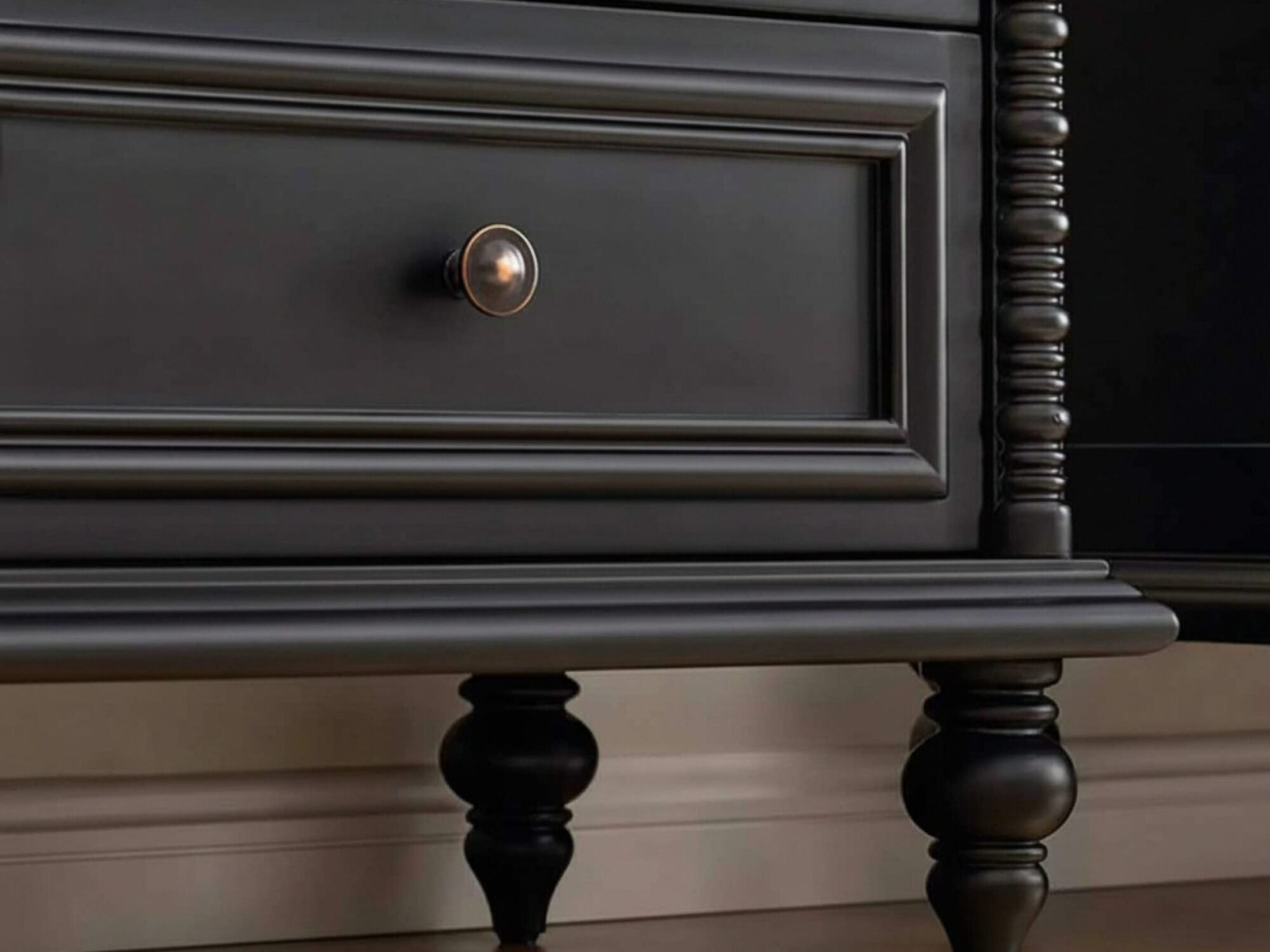 Vintage Rectangle Elegant Black Tv Stand With Cabinet 16