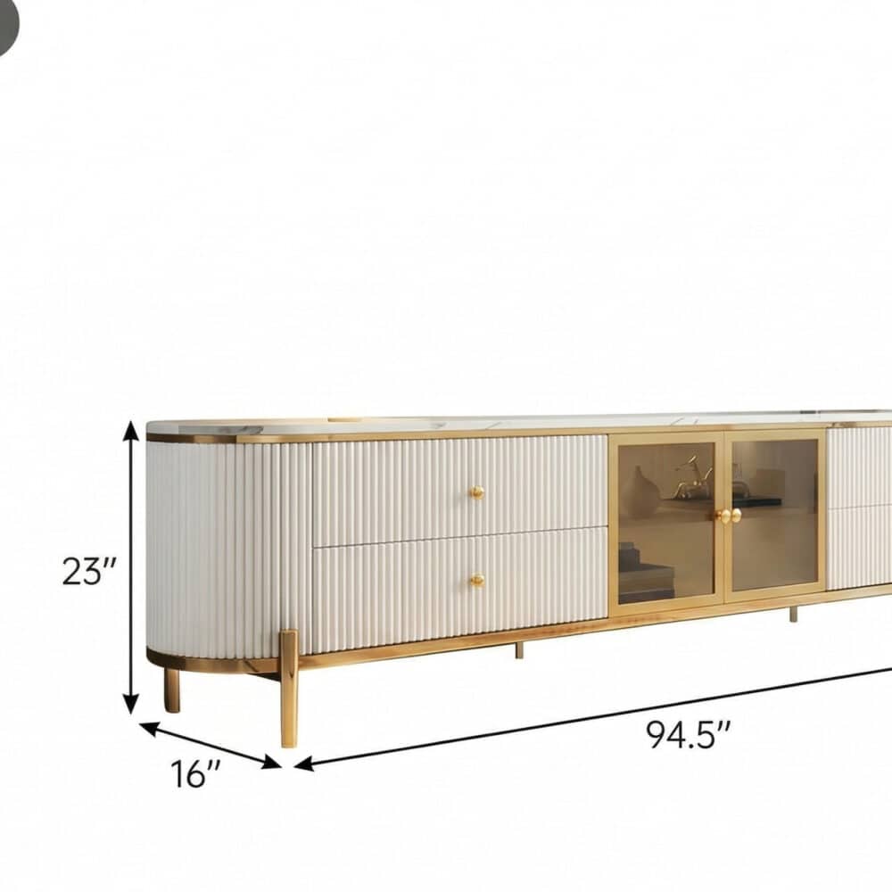 White Stone Drawers Shelves Long TV Stand with Legs - dimensions - 相册图 #9 White Stone Drawers Shelves Long TV Stand with Legs 相册图 #9 dimensions
