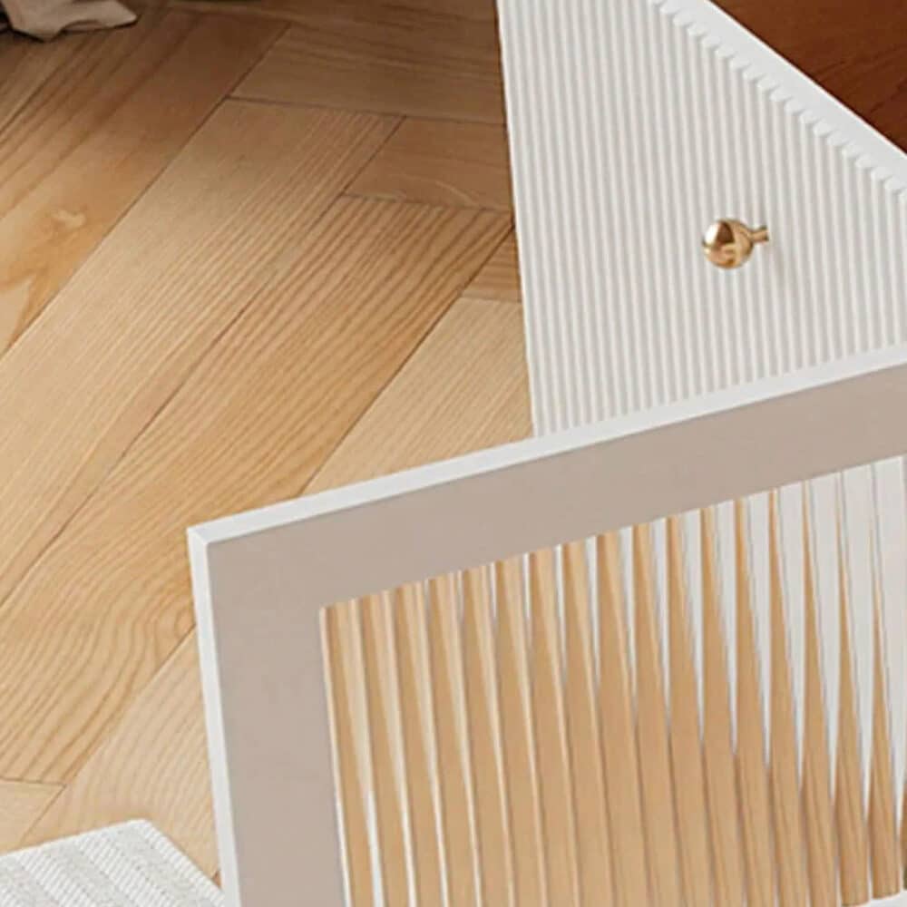 White Stone Rectangle Storage TV Stand with Lighting 相册图 #6 resized