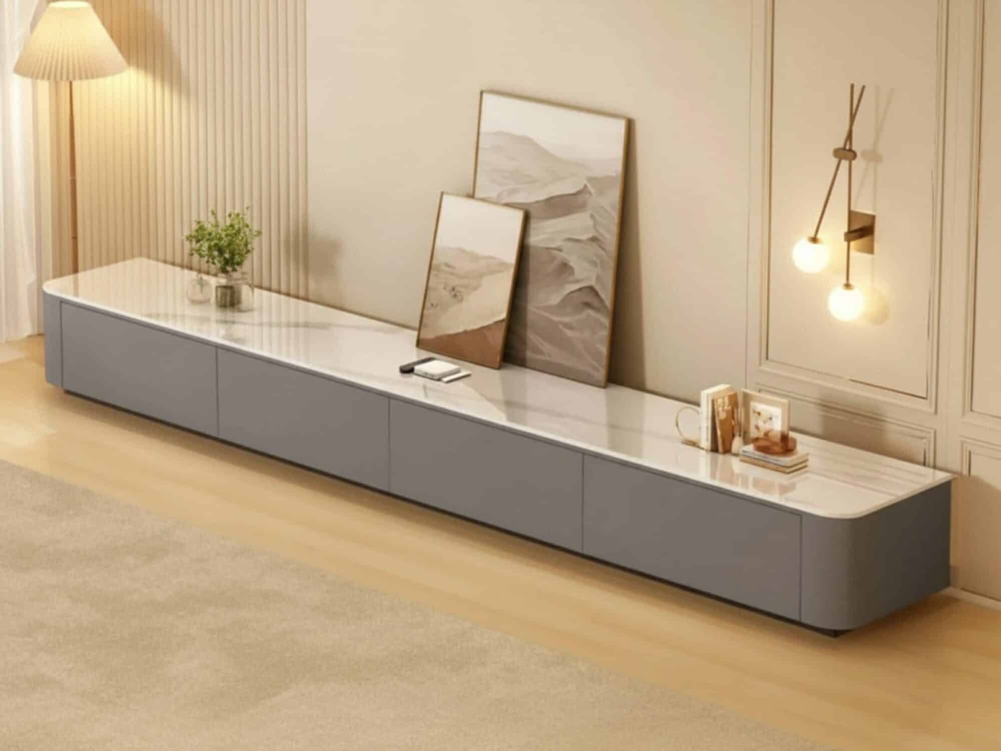 White Wood Drawers Tv Stand With Cable Management 10 3604f709 51e7 4aea 8eaf A35c64cfc296