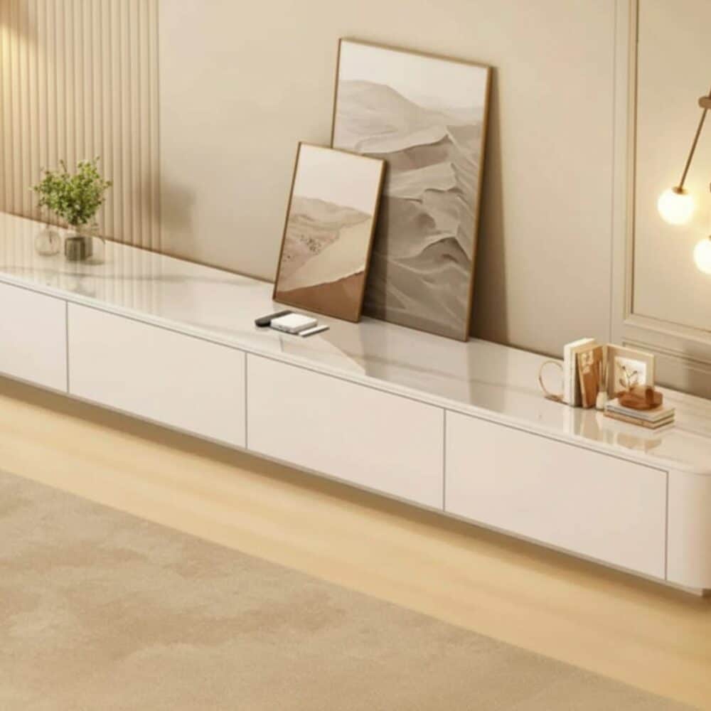 White Wood Drawers Tv Stand With Cable Management 11 7759f5c1 4e8c 4204 99e1 40c757c8f19f