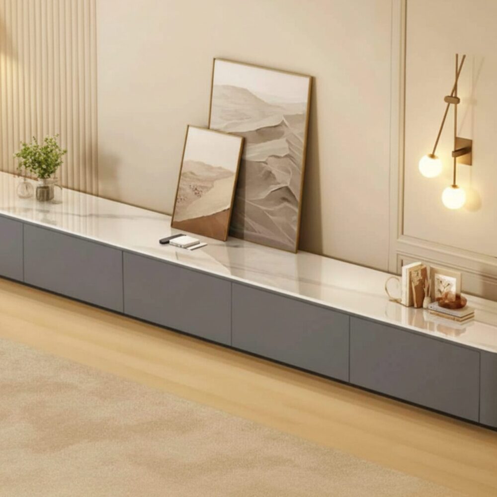 White Wood Drawers Tv Stand With Cable Management 3 1d7af283 Abf1 4029 Addd 22af6cdbf1e5