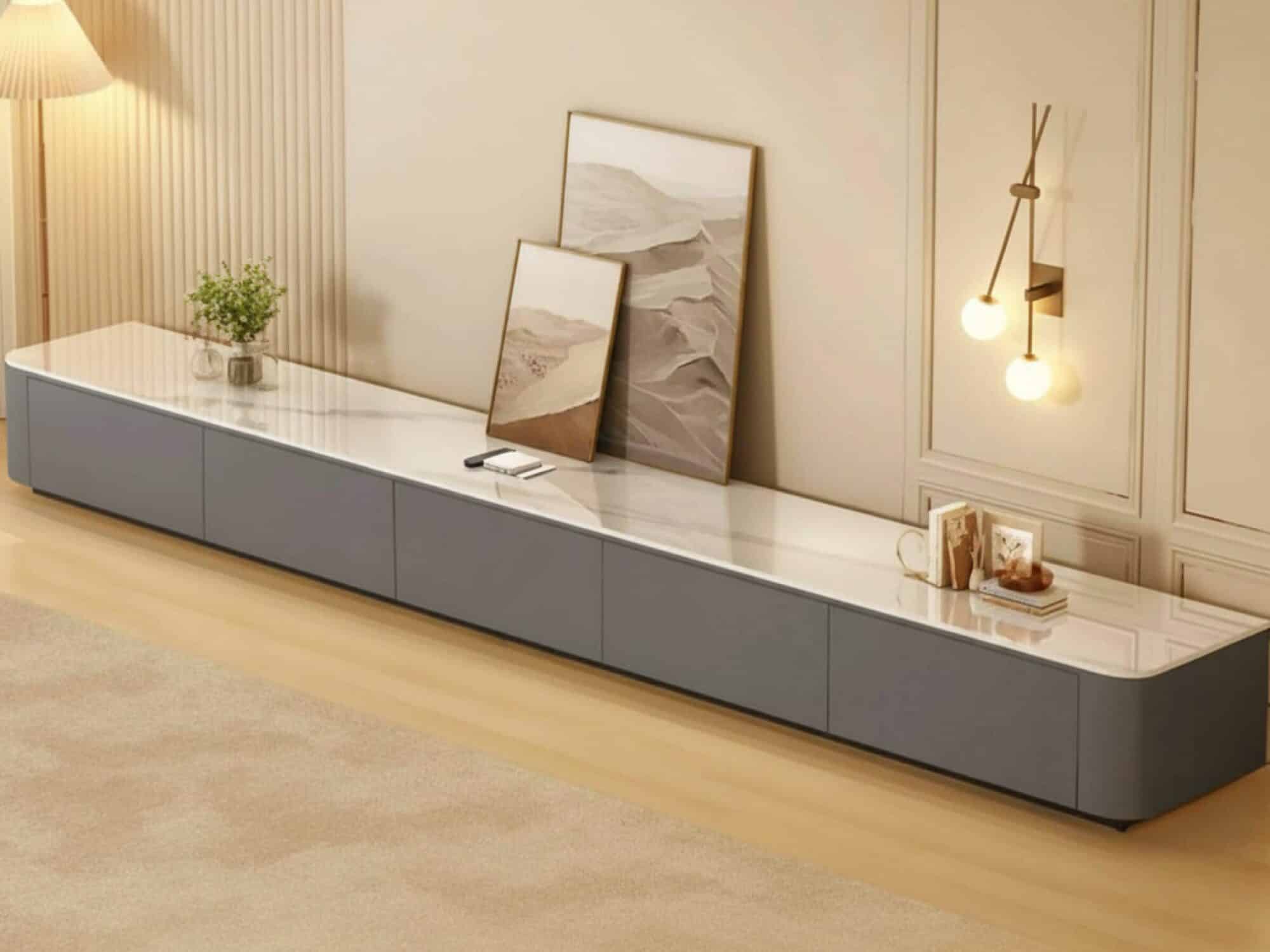 White Wood Drawers Tv Stand With Cable Management 3 1d7af283 Abf1 4029 Addd 22af6cdbf1e5