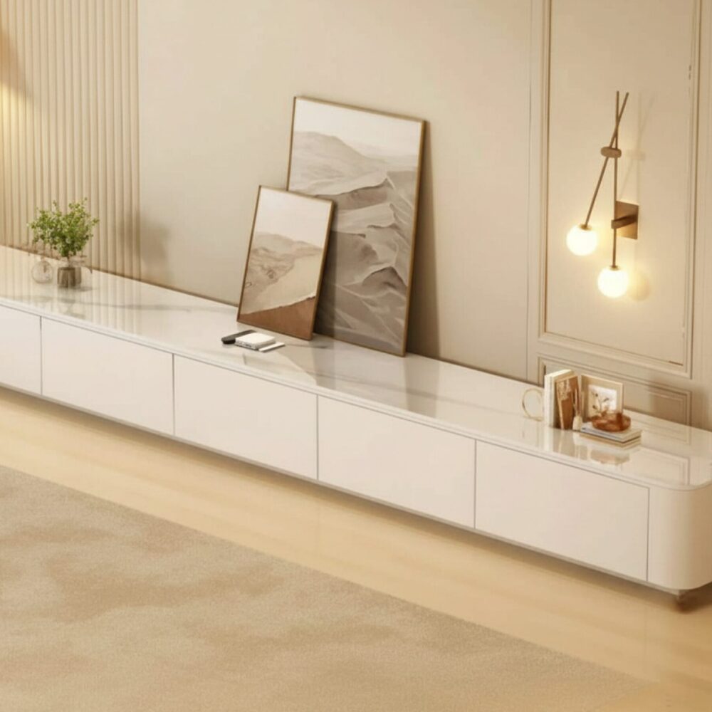 White Wood Drawers Tv Stand With Cable Management 6 15a492d7 3e81 4e8b Afd7 89055b243ece