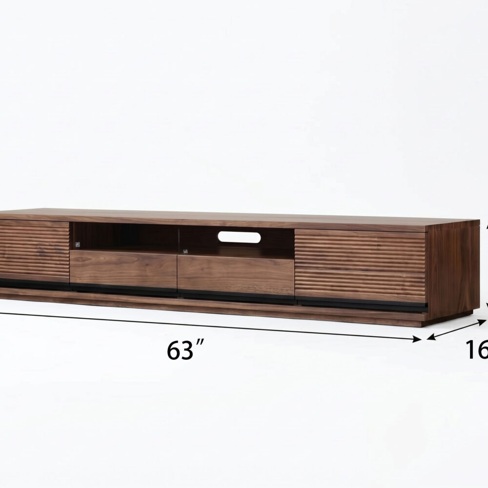 The Asher Walnut TV Stand