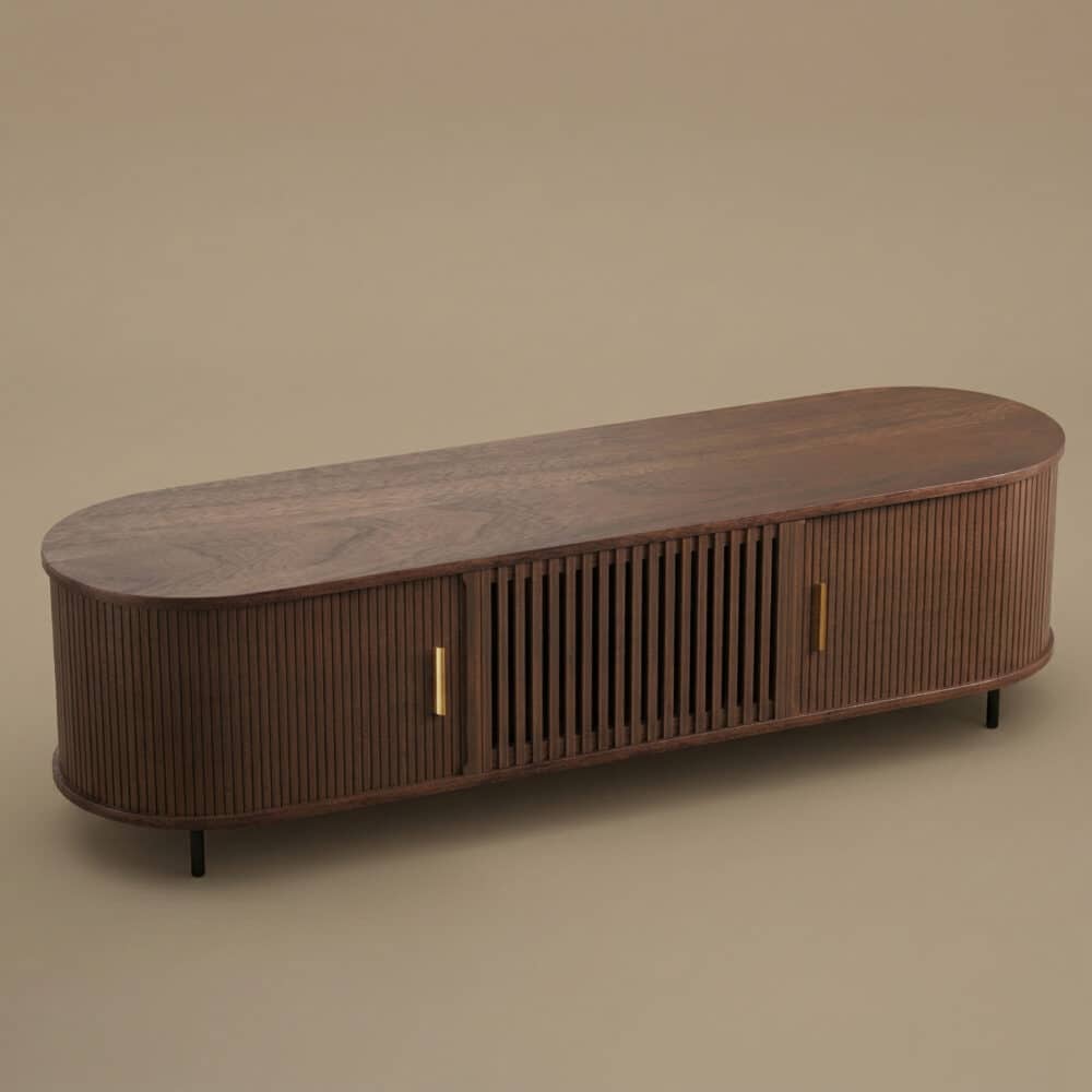 70" Mid-Century Fluted Sliding Door TV Stand 相册图 #6 resized