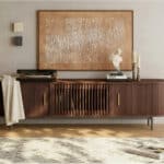 70" Mid-Century Fluted Sliding Door TV Stand 商品主图 scene