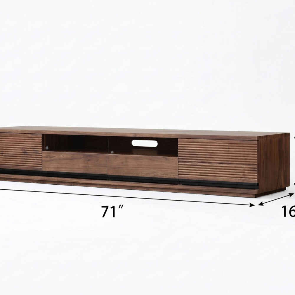 The Asher Walnut TV Stand
