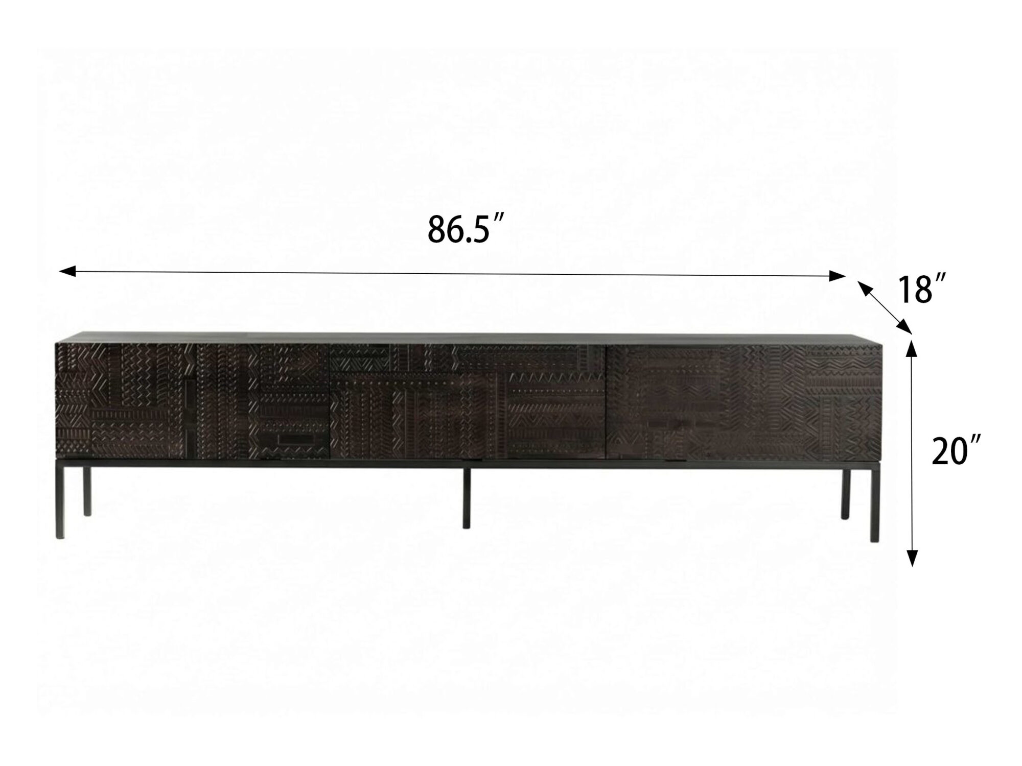 The Asher Black Wood Console