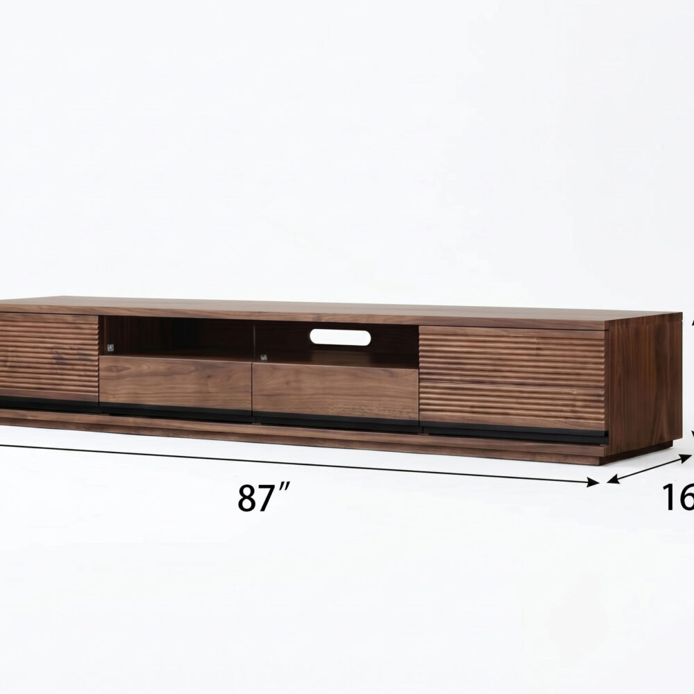 The Asher Walnut TV Stand