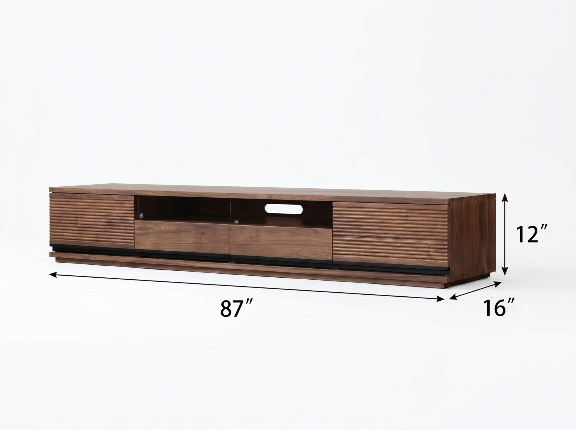 The Asher Walnut TV Stand