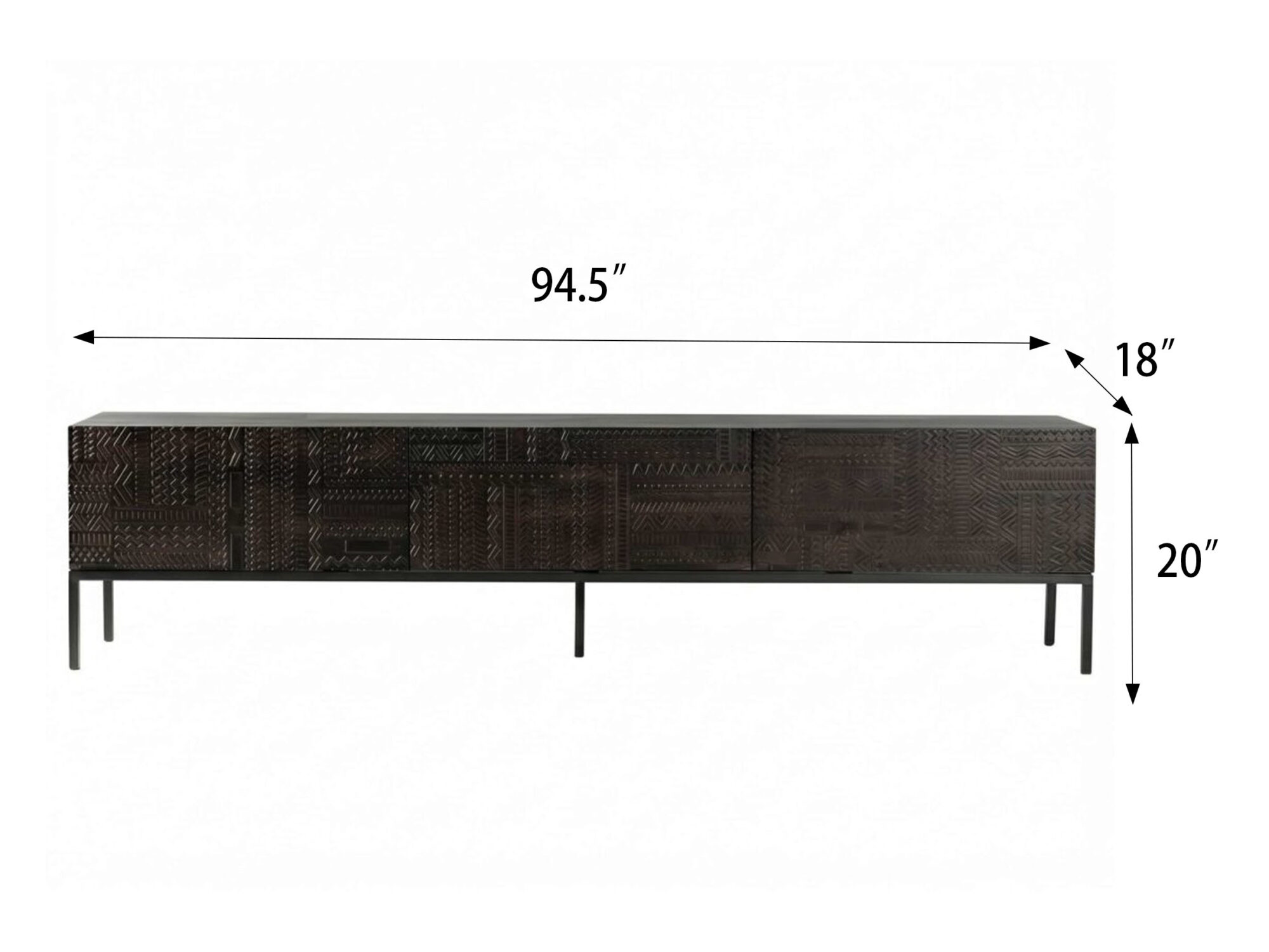 The Asher Black Wood Console