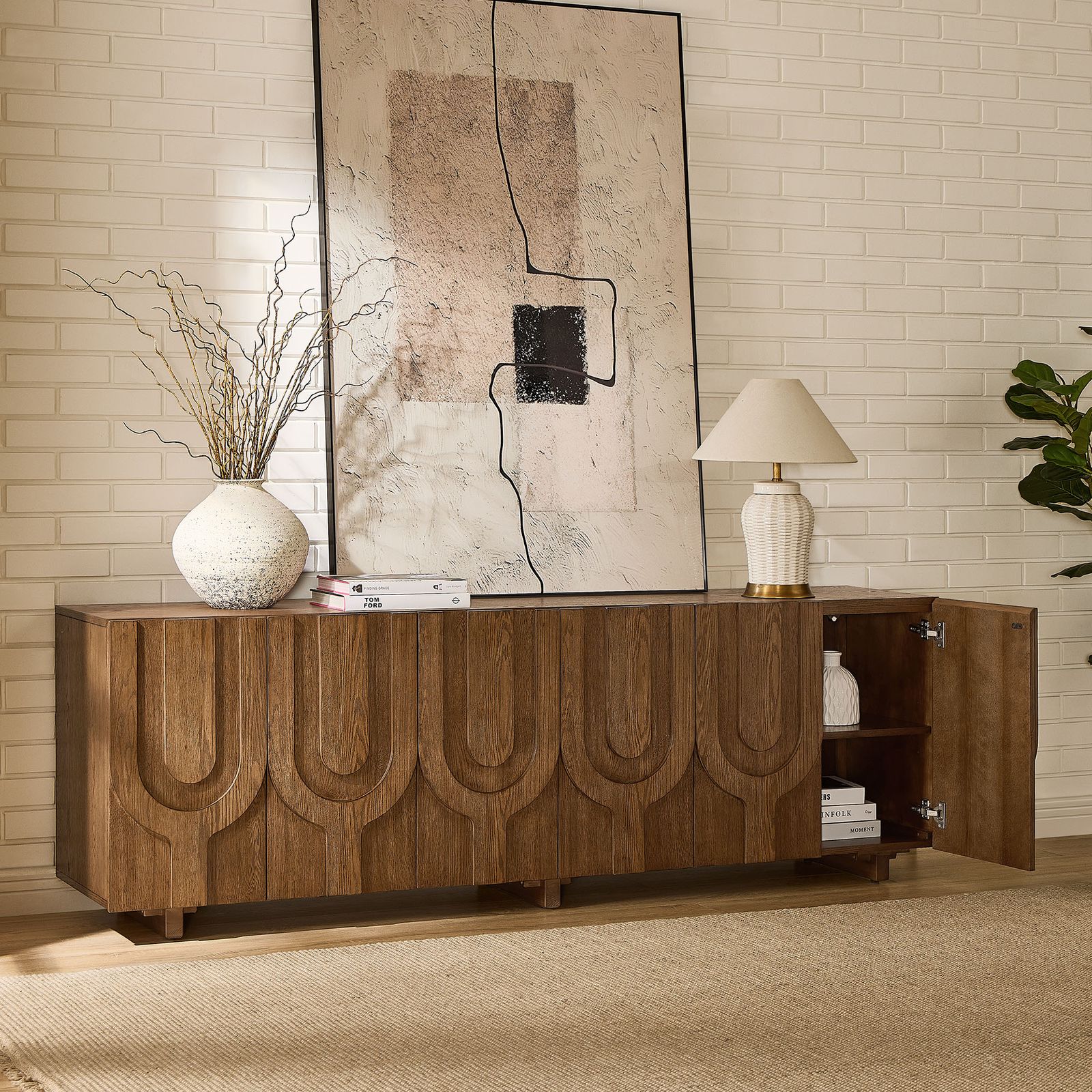 The Hvelfing Oak Media Console