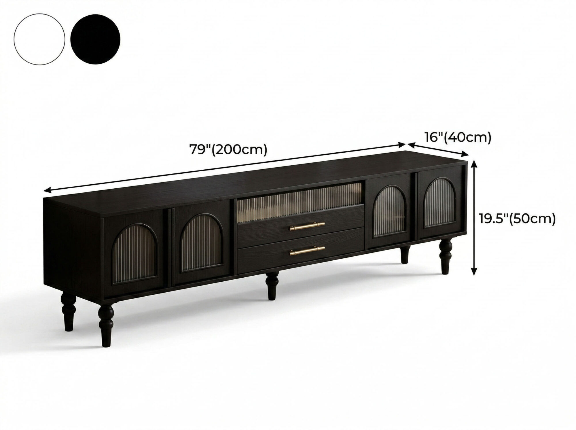 Koda Black TV Stand