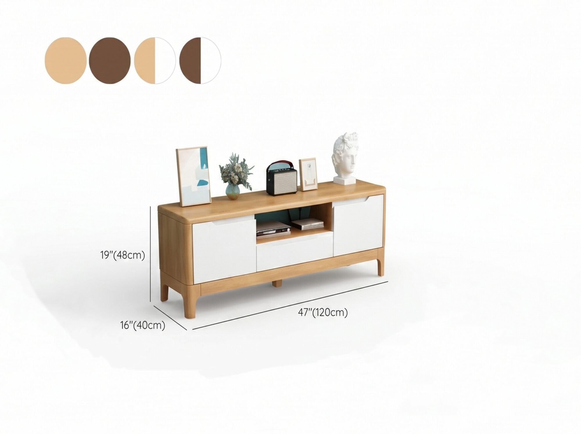 The Asher Grooved Wood Console