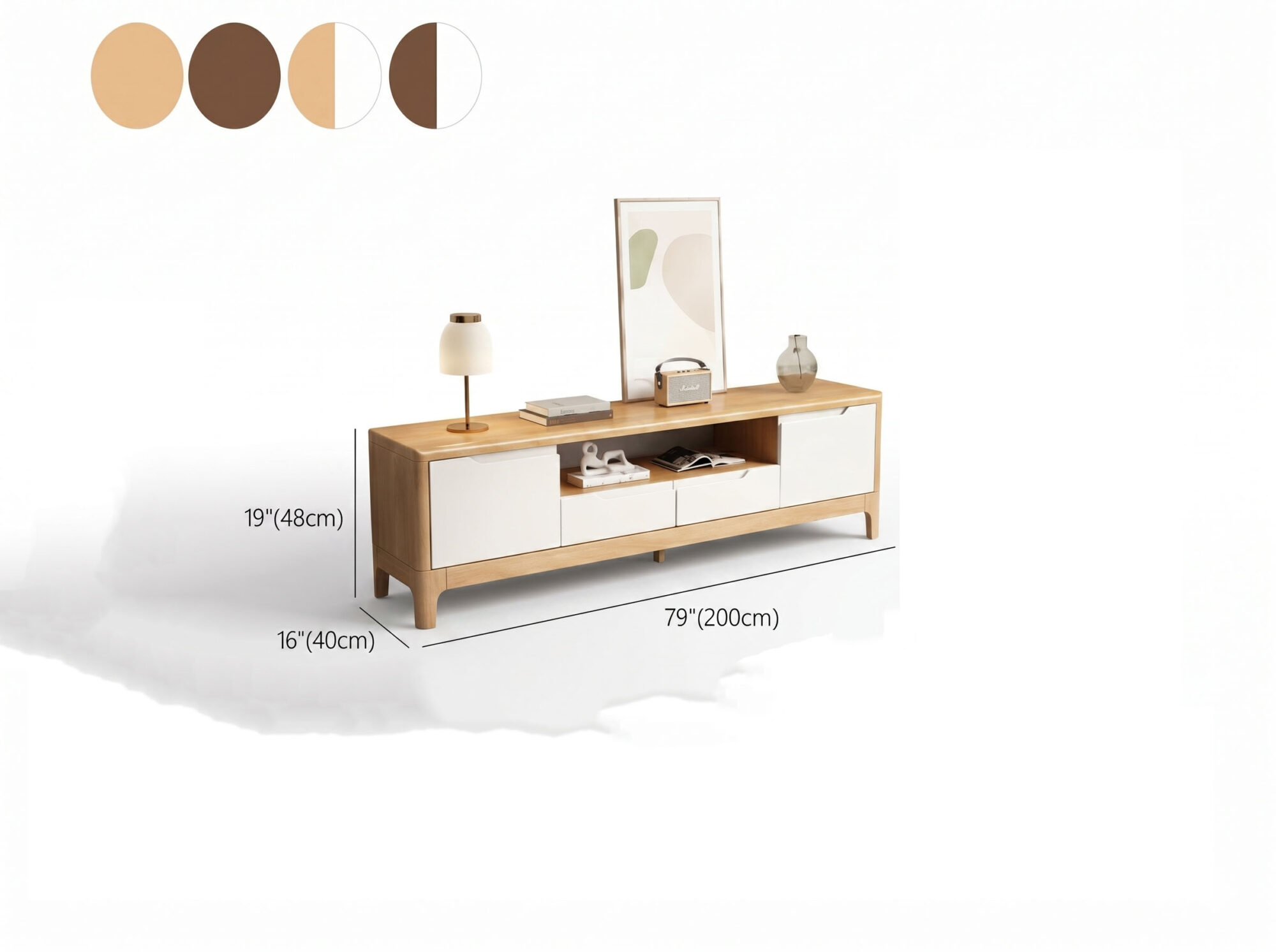 The Asher Grooved Wood Console
