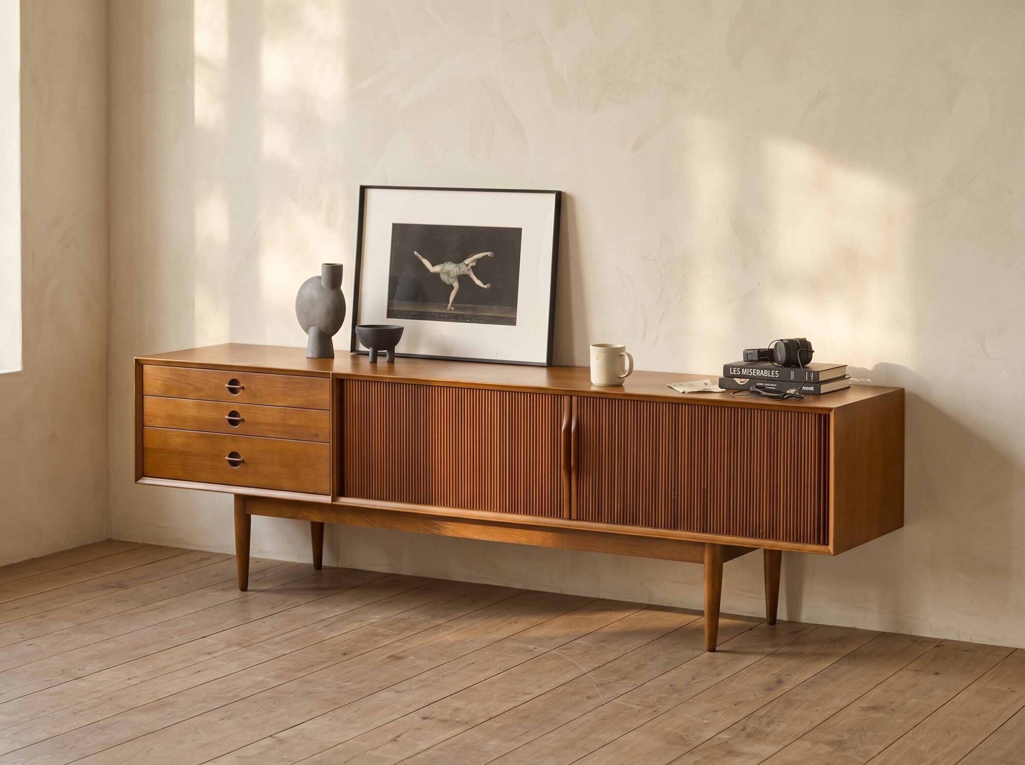 The Retro Walnut TV Stand
