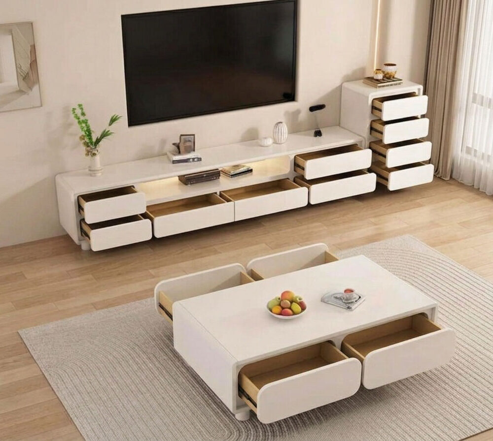 The Koda White TV Stand