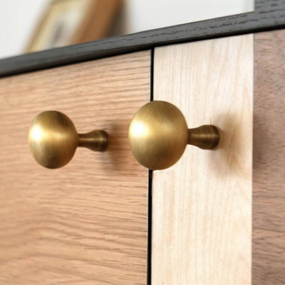 Artistic Geometric Wood Media Console 相册图 #3 resized