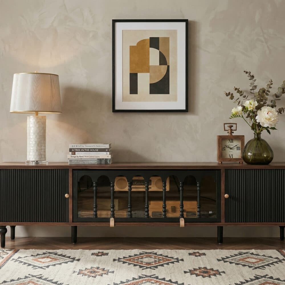 French Vintage TV Stand Storage Cabinet 商品主图 resized