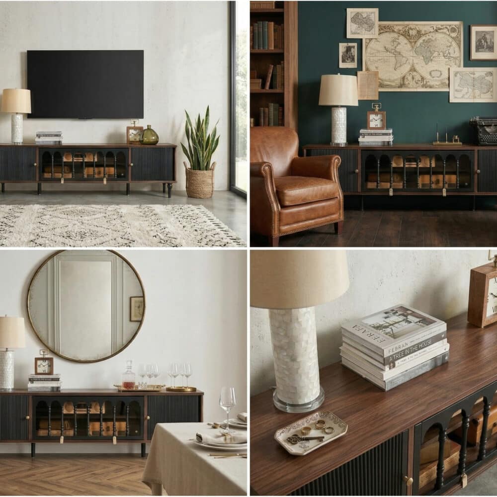 French Vintage TV Stand Storage Cabinet 相册图 #1 resized
